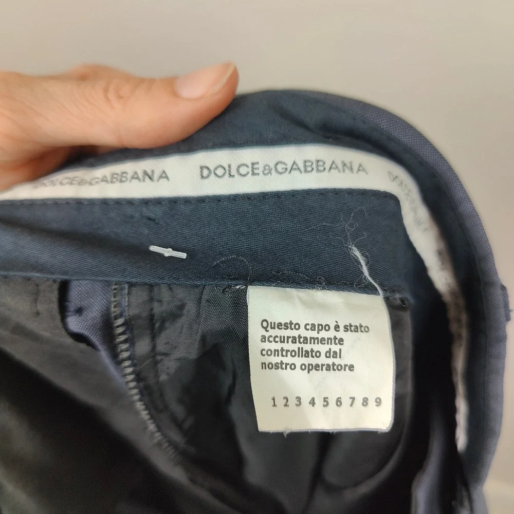Dolce & Gabbana Dress Pants Mens 36‎ Blue Wool Blend Flat Front Career Casual